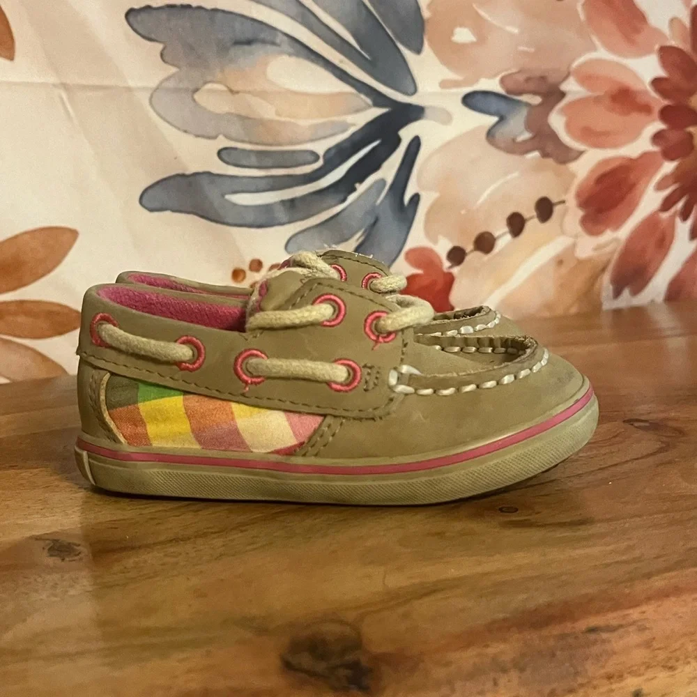 Y2K Vintage Sperry Top Sider 3M Infant Baby Preppy Colorful Intrepid Crib Shoes